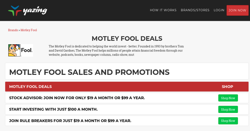 Motley Fool Deals